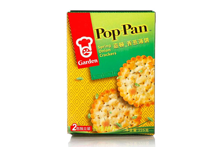 GARDEN POP PAN SPRING ONION CRACKERS 225G